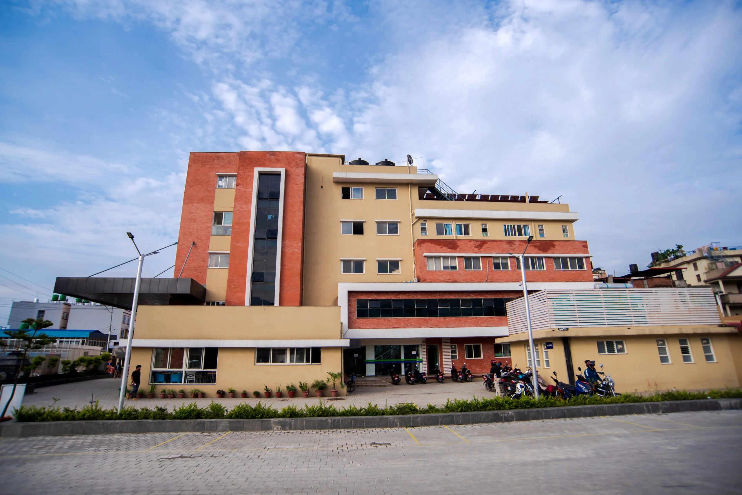 Hospital exterior and entrance